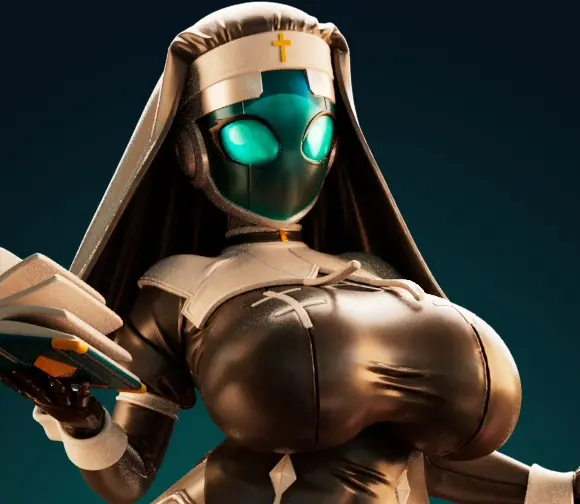 Nun Bot Sister Furry Statue | Monster Girl Fan Art by Officer Rhu SFW,NSFW,Futa 3d printed statue,3d printed,3d printed figure,Nun Bot Sister Statue,Monster Girl Statue,nsfw statue,furry statue,futa statue,futa figurines,futanari figurines,futanari statue