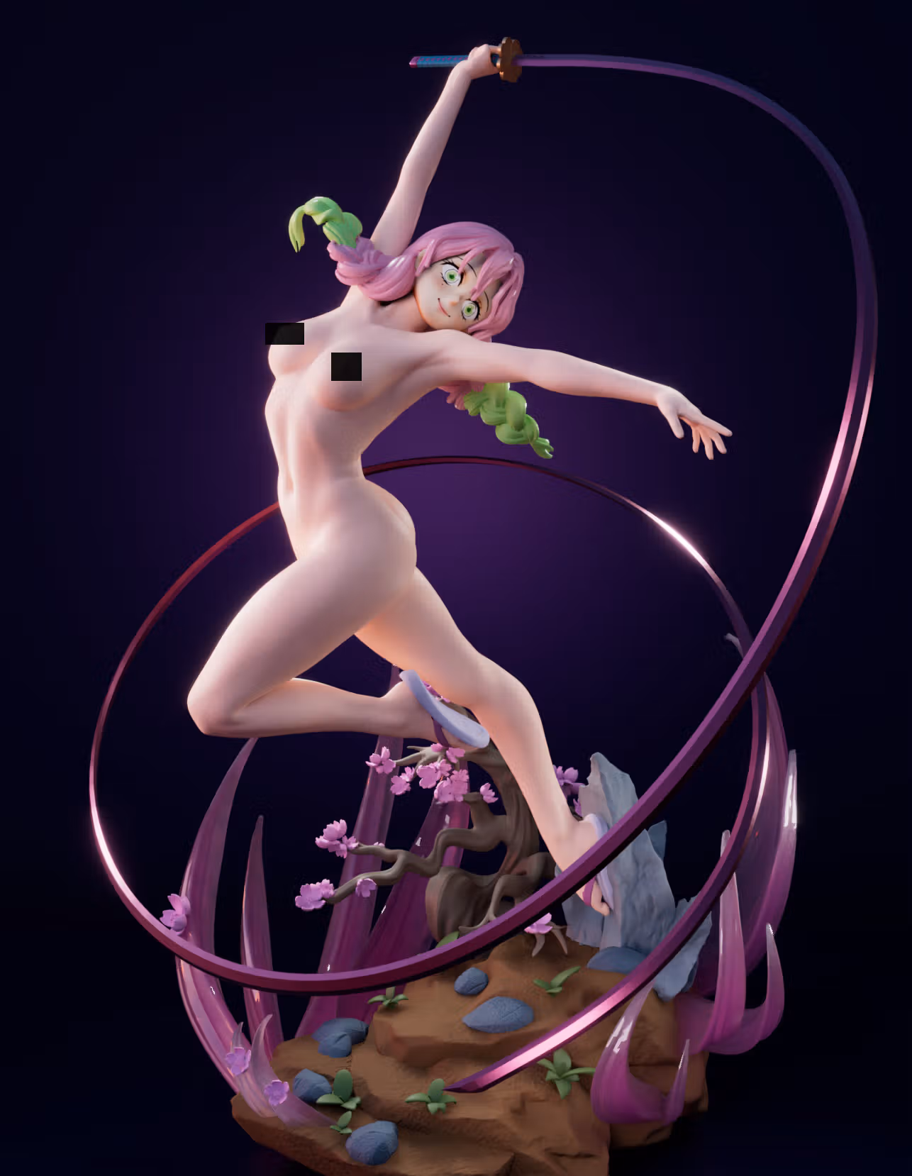 Mitsuri Statue | Demon Slayer Fan Art by CW Studios SFW,NSFW 3d printed statue,Demon Slayer statue,3d printed,Mitsuri Statue,3d printed figure,nsfw statue