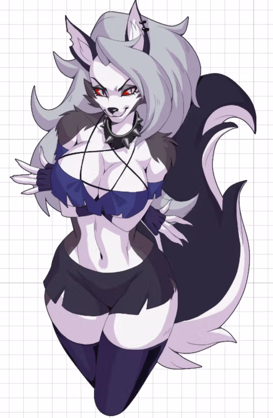 Loona v9 Sticker | Helluva Boss Vinyl Sticker SFW loona sfw,loona sticker,furry sticker,SFW stickers,Helluva Boss
