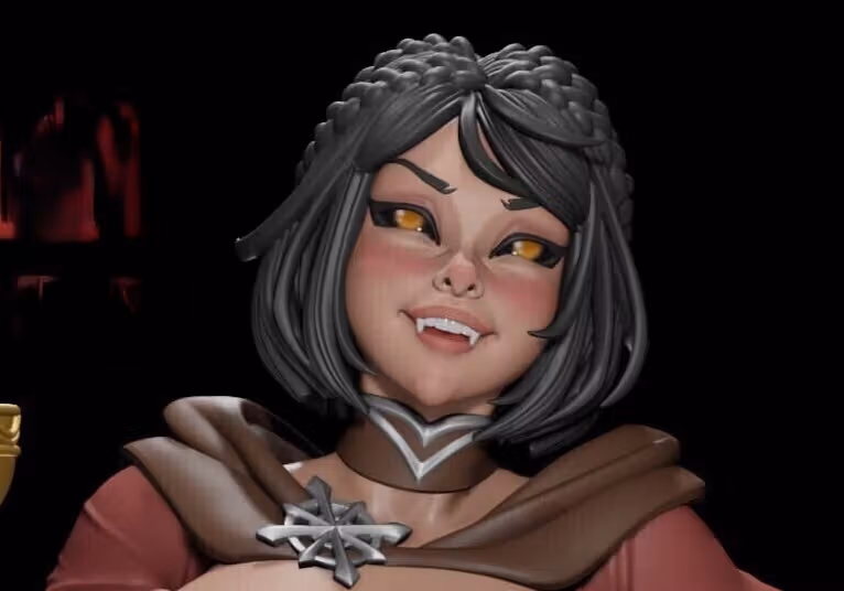 Serana Vampire Statue | DnD Fan Art by Digital Dark SFW,NSFW,Futa 3d printed statue,3d printed,nsfw statue,futa statue,futa figurines,futanari figurines,futanari statue,3d printed figure,Serana Vampire Statue,dnd statue