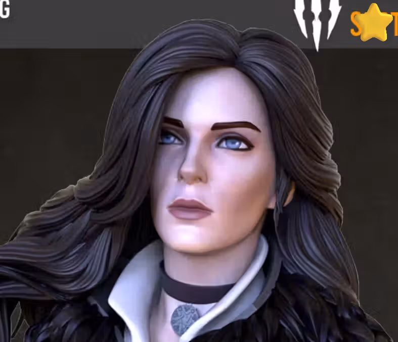 Yennefer Statue | The Witcher Fan Art by OXO3D SFW,NSFW 3d printed statue,3d printed,nsfw statue,3d printed figure,Yennefer Statue,The Witcher Statue