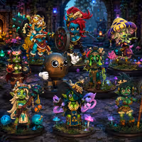 Goblin Team Gobettes Miniature Pack | DnD Fan Art by RoninArtsWorkshop SFW 3d printed,goblin miniature,3d printed miniature,sfw miniature,Warrior Goblin,Goblin Girl Team,Gobettes miniature