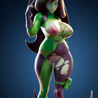 Figura Shego | Kim Possible Fanart autorstwa Officer Rhu SFW,NSFW,Futa 3d printed statue,3d printed,3d printed figure,Shego Statue,Kim Possible Statue,futa statue,futa figurines,futanari figurines,futanari statue,nsfw statue