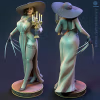 Lady Dimitrescu Statue | Resident Evil Fan Art by TorridaMinis SFW,NSFW 3d printed,3d printed statue,lady dimitrescu figure,lady dimitrescu statue,nsfw statue,Resident Evil