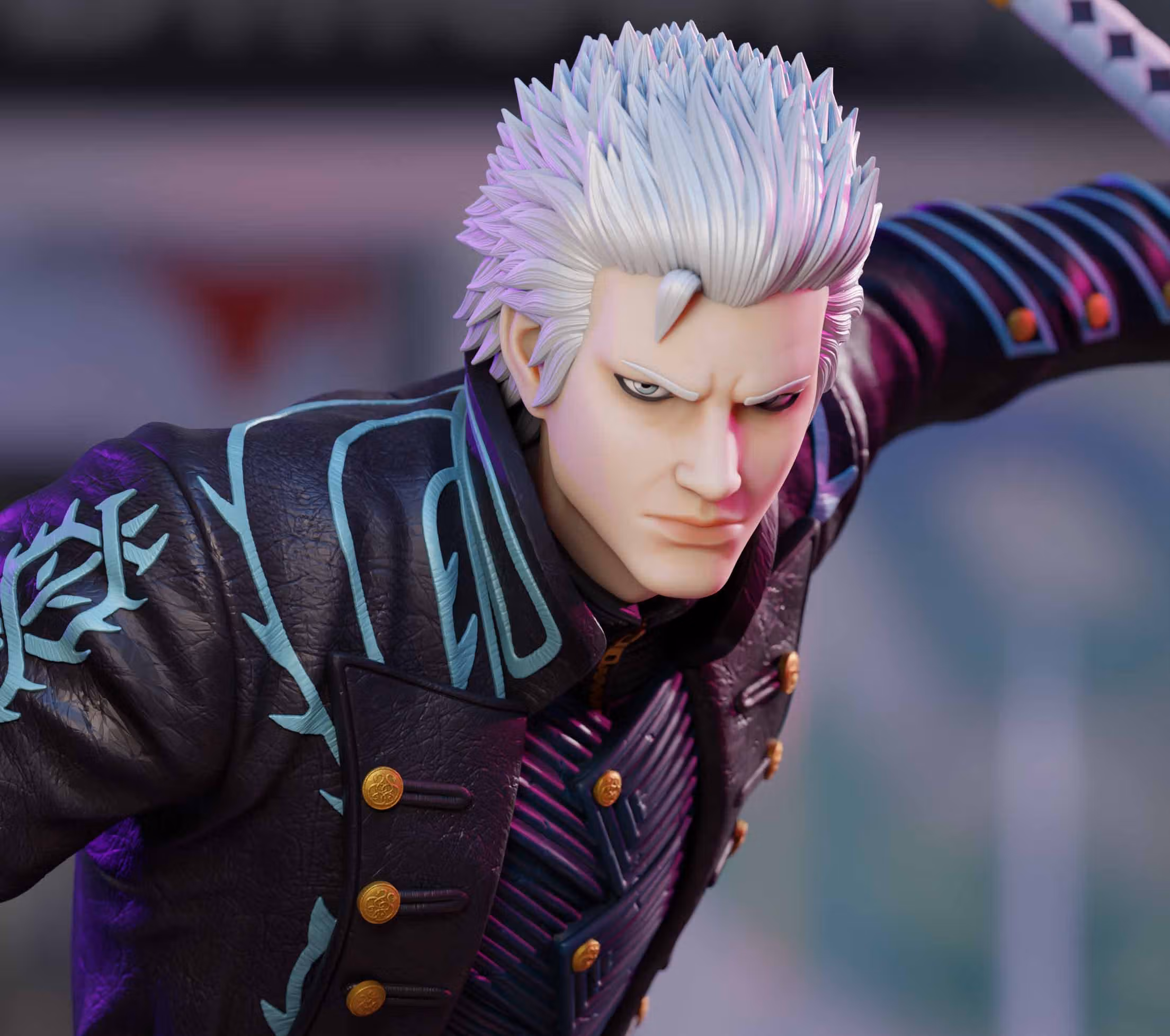 Vergil Statue | Devil May Cry Fan Art by 3Dmoonn SFW 3d printed,3d printed statue,Vergil Statue,Devil May Cry statue,3d printed figure