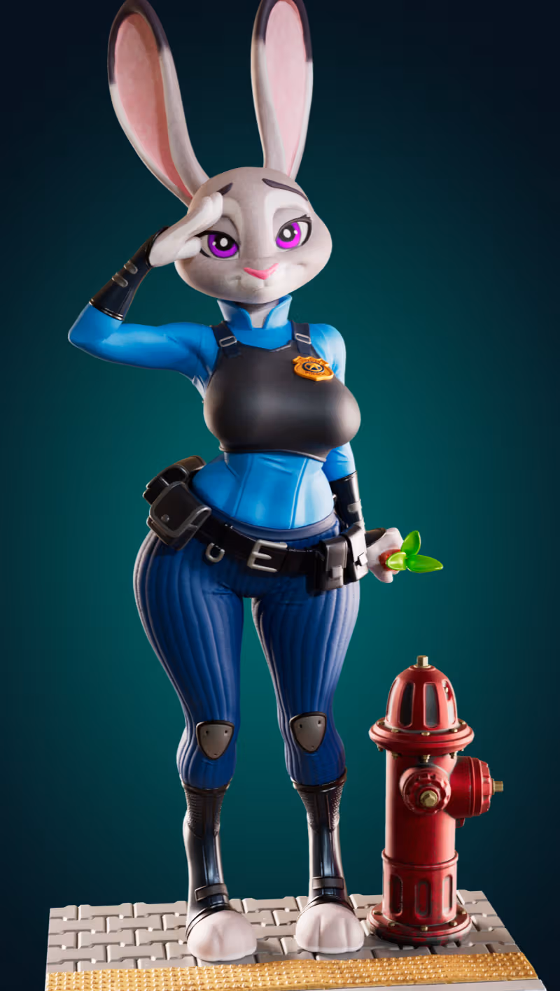 Statua Judy Hops Cop | Zootopia Fan art di Officer Rhu SFW,NSFW,Futa 3d printed statue,3d printed,3d printed figure,Judy Hops Statue,Zootopia Statue,futa statue,futa figurines,futanari figurines,futanari statue,nsfw statue,furry statue