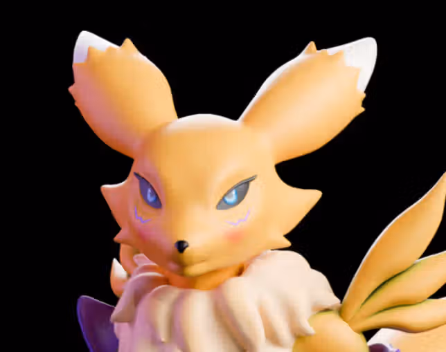 Renamon Statue | Digimon Fan Art by mowmaw NSFW,Futa 3d printed,Renamon statue,futa statue,Digimon statue,furry statue,nsfw statue,futa figurines,futanari figurines,futanari statue