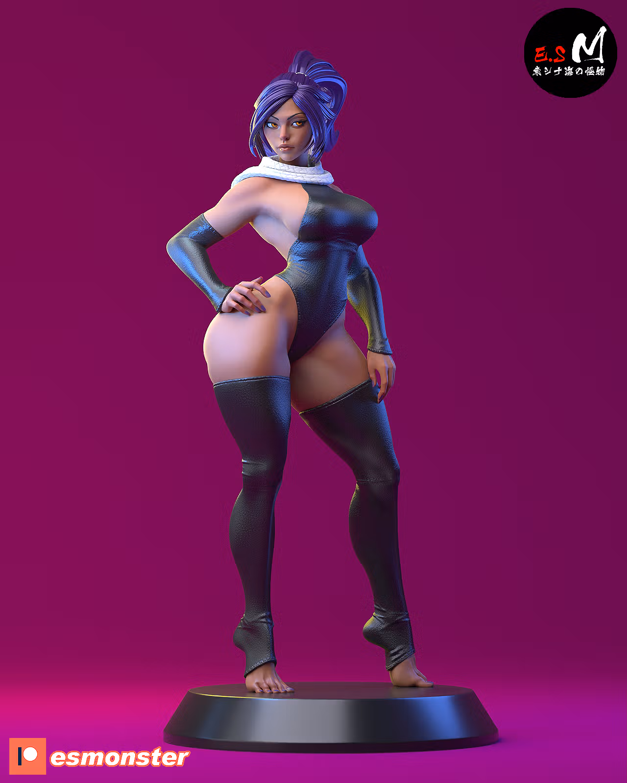Yoruichi Shihouin P2 Statue | Bleach Fanart von E.S Monster SFW,NSFW 3d printed statue,3d printed,nsfw statue,3d printed figure,Yoruichi statue,Bleach statue