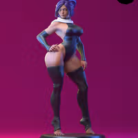 Yoruichi Shihouin P2 Statue | Bleach Fanart von E.S Monster SFW,NSFW 3d printed statue,3d printed,nsfw statue,3d printed figure,Yoruichi statue,Bleach statue