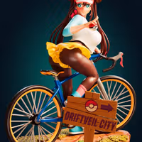 Rosa Trainer Bicycle Statue | Pokemon Fan Art by Officer Rhu SFW,NSFW,Futa 3d printed statue,3d printed,3d printed figure,Rosa Trainer Statue,Pokemon Statue,futa statue,futa figurines,futanari figurines,futanari statue,nsfw statue