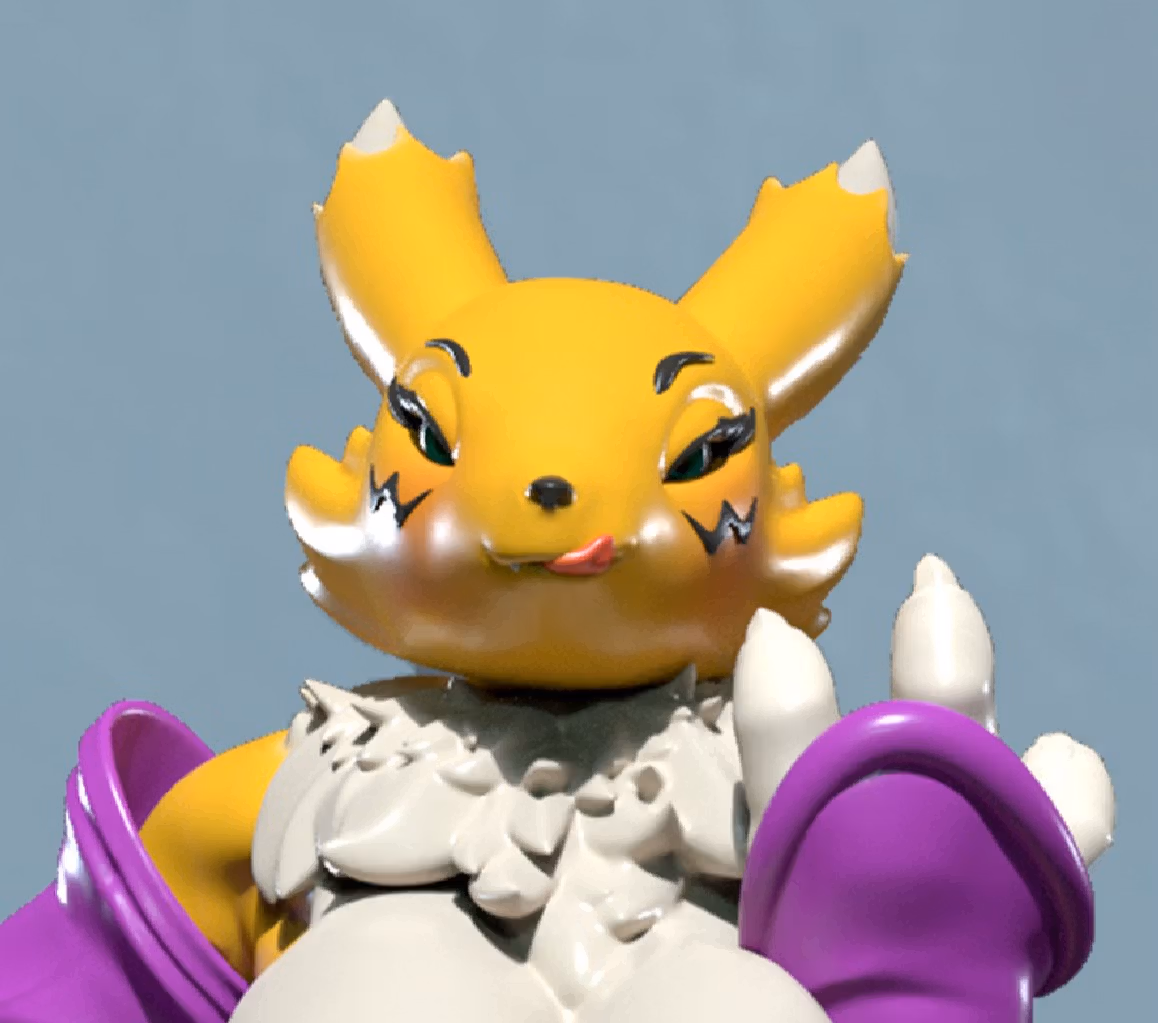 Renamon Statue | Digimon Fanart von Freyas Fantasys SFW,NSFW 3d printed statue,3d printed,3d printed figure,Renamon Statue,Digimon Statue