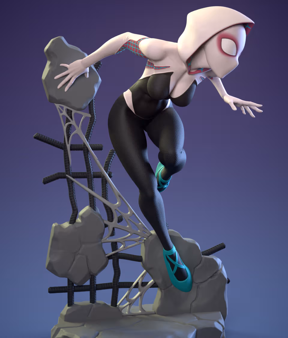 Spider Gwen Statue | Marvel Fanart von Dinamuuu3d SFW,NSFW 3d printed statue,3d printed,Spider Gwen Statue ,3d printed figure,nsfw statue,Marvel statue