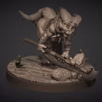 Crazed Ramshackle Kobold Miniature | DnD Fan Art by Jigglystix SFW,NSFW 3d printed,miniature,dnd miniature,Crazed Ramshackle Kobold,3d printed miniature,nsfw miniature