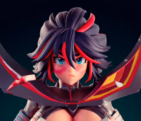 Ryuko Matoi Mommy Statue | Kill La Kill Fan Art by Officer Rhu SFW,NSFW,Futa 3d printed statue,3d printed,nsfw statue,futa statue,futa figurines,futanari figurines,futanari statue,Ryuko Matoi Statue,Kill La Kill Statue