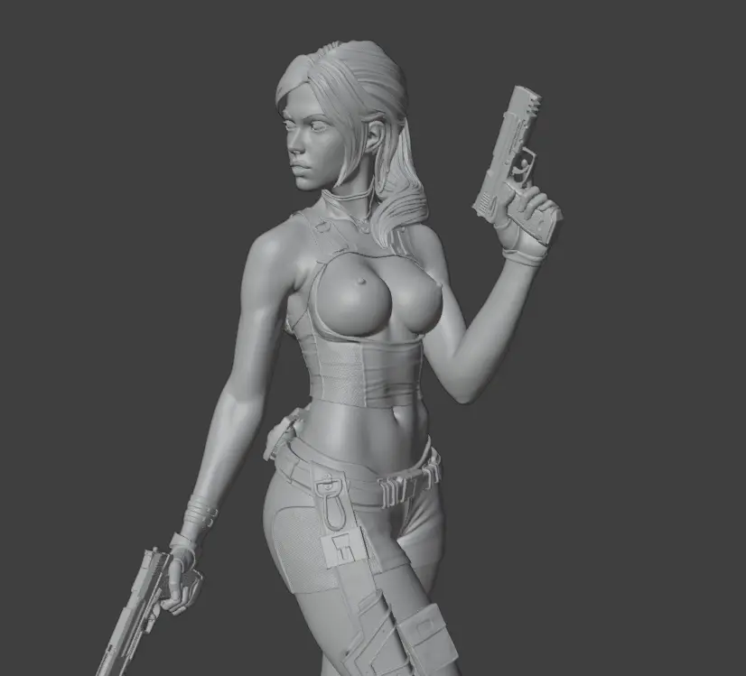 Lara Croft v2 Statue | Tomb Raider Fan Art by E.S Monster SFW,NSFW 3d printed,3d printed statue,Lara Croft Statue ,nsfw statue,Tomb Raider statue ,3d printed figure