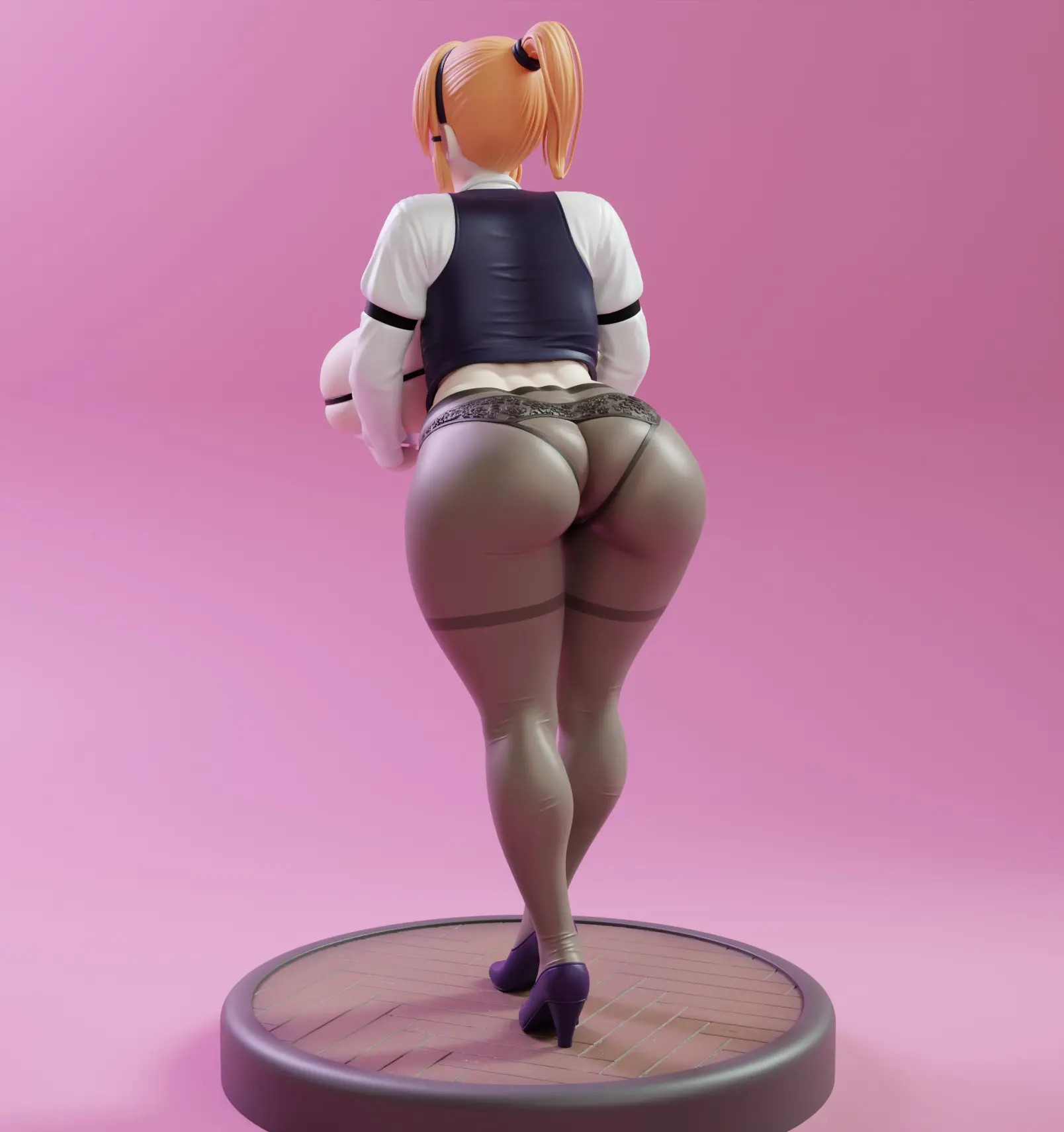 Bartender Girl Statue | Original Fanart von KiTNo SFW,NSFW 3d printed statue,3d printed figure,nsfw statue,Original statue,Bartender Girl statue