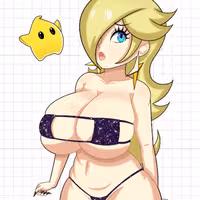 Princess Rosalina And Star Sticker | Super Mario Vinyl Sticker SFW,NSFW,Futa Mario stickers,Princess Rosalina sticker,nsfw sticker,futanari sticker,futa sticker