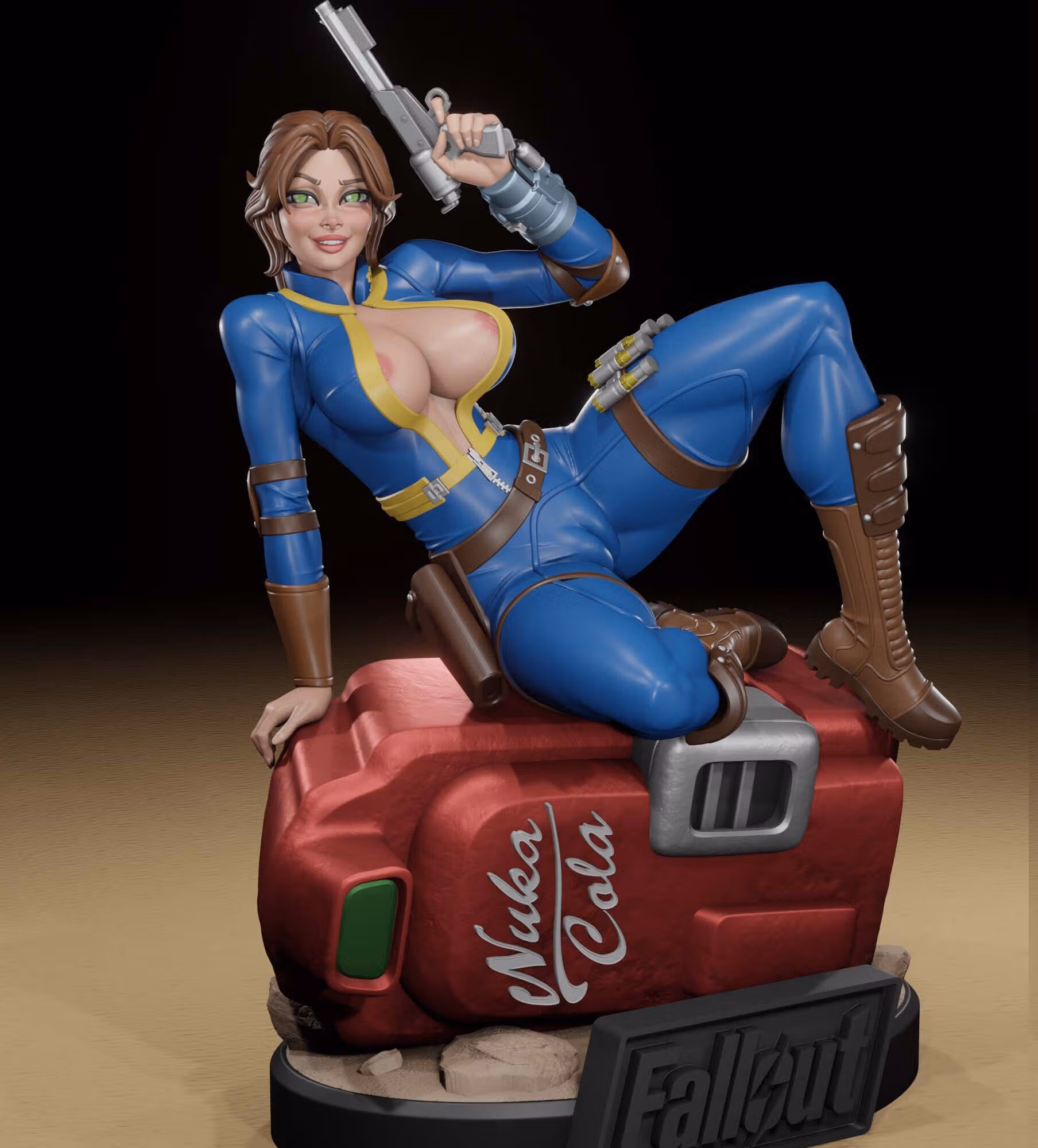 Figura Lucy | Fallout fanart autorstwa Digital Dark SFW,NSFW,Futa 3d printed statue,3d printed,nsfw statue,futa statue,futa figurines,futanari figurines,futanari statue,3d printed figure,Lucy Statue,Fallout statue 
