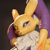 Statua Renamon Furry | Digimon Fan art di Onagaba SFW,NSFW,Futa 3d printed statue,3d printed,3d printed figure,Renamon Statue,Digimon Statue,futa statue,futa figurines,futanari figurines,futanari statue,nsfw statue,furry statue