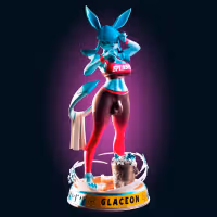 Figura Glaceon Eevee | Pokemon Fanart autorstwa Officer Rhu SFW,NSFW,Futa 3d printed statue,3d printed,nsfw statue,futa statue,Glaceon Statue,pokemon statue,futa figurines,futanari figurines,futanari statue,furry statue