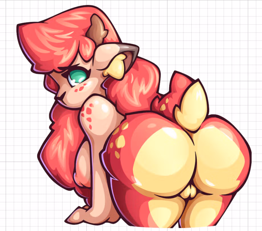 Pegatina Faun Furry Girl | Original Pegatina de vinilo NSFW stickers,Original sticker,Faun sticker,furry sticker,nsfw sticker