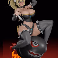 Statua Bowsette | Super Mario Fan art di Digital Dark SFW,NSFW,Futa 3d printed statue,3d printed,nsfw statue,3d printed figure,Bowsette Statue,futa statue,Super Mario Statue,futa figurines,futanari figurines,futanari statue