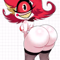 Pegatina Niffty Big Ass | Hazbin Hotel Pegatina de vinilo SFW,NSFW,Futa Hazbin Hotel sticker,nsfw sticker,Niffty stickers,futa sticker,futanari sticker