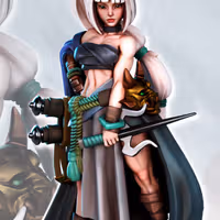 Rin Shadowdancer Ninja Miniature | DnD Fan Art by Gaz Minis SFW,NSFW 3d printed,miniature,dnd miniature,Rin Shadowdancer Ninja,3d printed miniature,nsfw miniature