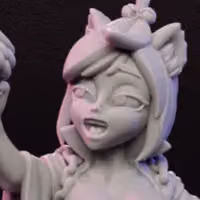 Drunk Tanuki Ninja Miniature | DnD Fan Art by Jigglystix SFW,NSFW 3d printed,miniature,dnd miniature,Drunk Tanuki Ninja,3d printed miniature,nsfw miniature