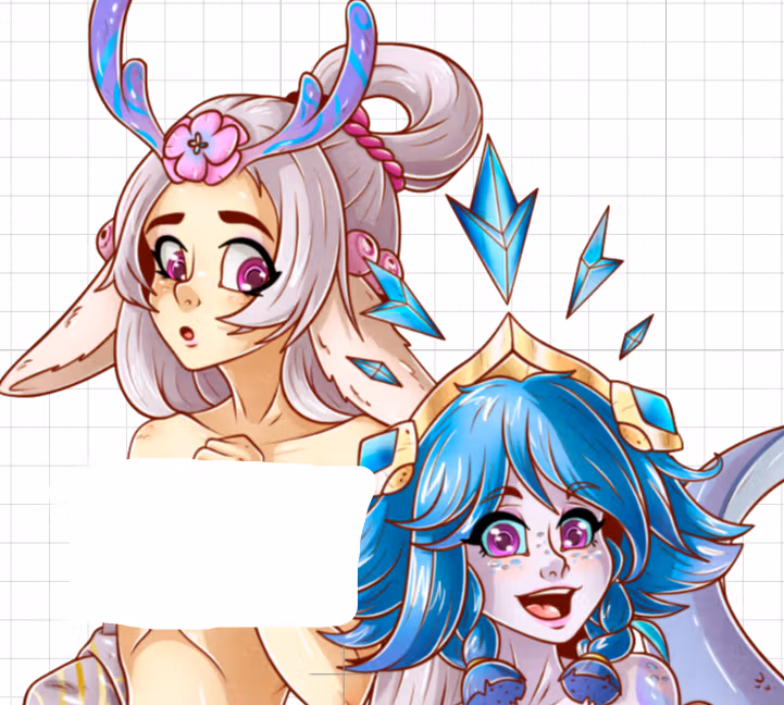 Lillia Deer x Neeko Furry Girl Sticker | League of Legends Vinyl-Sticker NSFW nsfw sticker,stickers,Lillia x Neeko sticker,League of Legends stickers,furry sticker