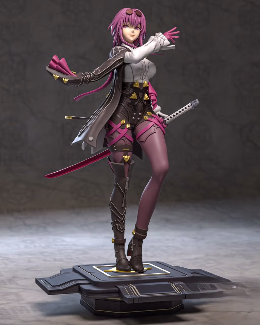 Kafka Statue | Honkai: Star Rail Fan Art by Azerama SFW,NSFW 3d printed,3d printed statue,nsfw statue,Kafka statue,Honkai: Star Rail statue