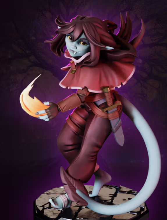 Ruby Goblin Mage Miniature | DnD Fan Art by Gaz Minis SFW 3d printed,miniature,dnd miniature,Ruby Goblin Mage,3d printed miniature