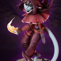 Ruby Goblin Mage Miniature | DnD Fan Art by Gaz Minis SFW 3d printed,miniature,dnd miniature,Ruby Goblin Mage,3d printed miniature