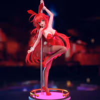 Estatua Rias Gremory Pole Dancer | High School DxD Fan art por EggmaStudios SFW,NSFW 3d printed statue,3d printed,3d printed figure,High School DxD Statue,Rias Gremory Statue,nsfw statue