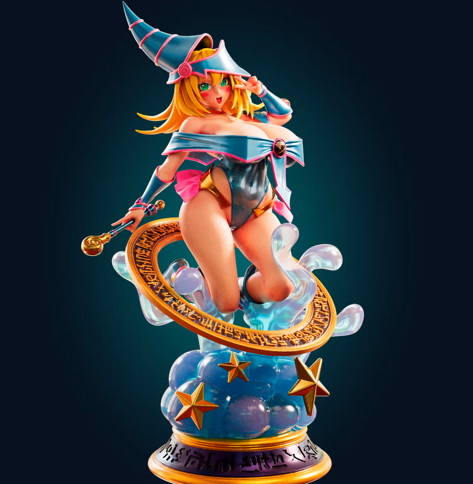 Statue Dark Magician Girl | Yu-Gi-Oh! Fan art par Officer Rhu SFW,NSFW,Futa 3d printed statue,3d printed,3d printed figure,Dark Magician Girl Statue,Yu-Gi-Oh! Statue,futa statue,futa figurines,futanari figurines,futanari statue