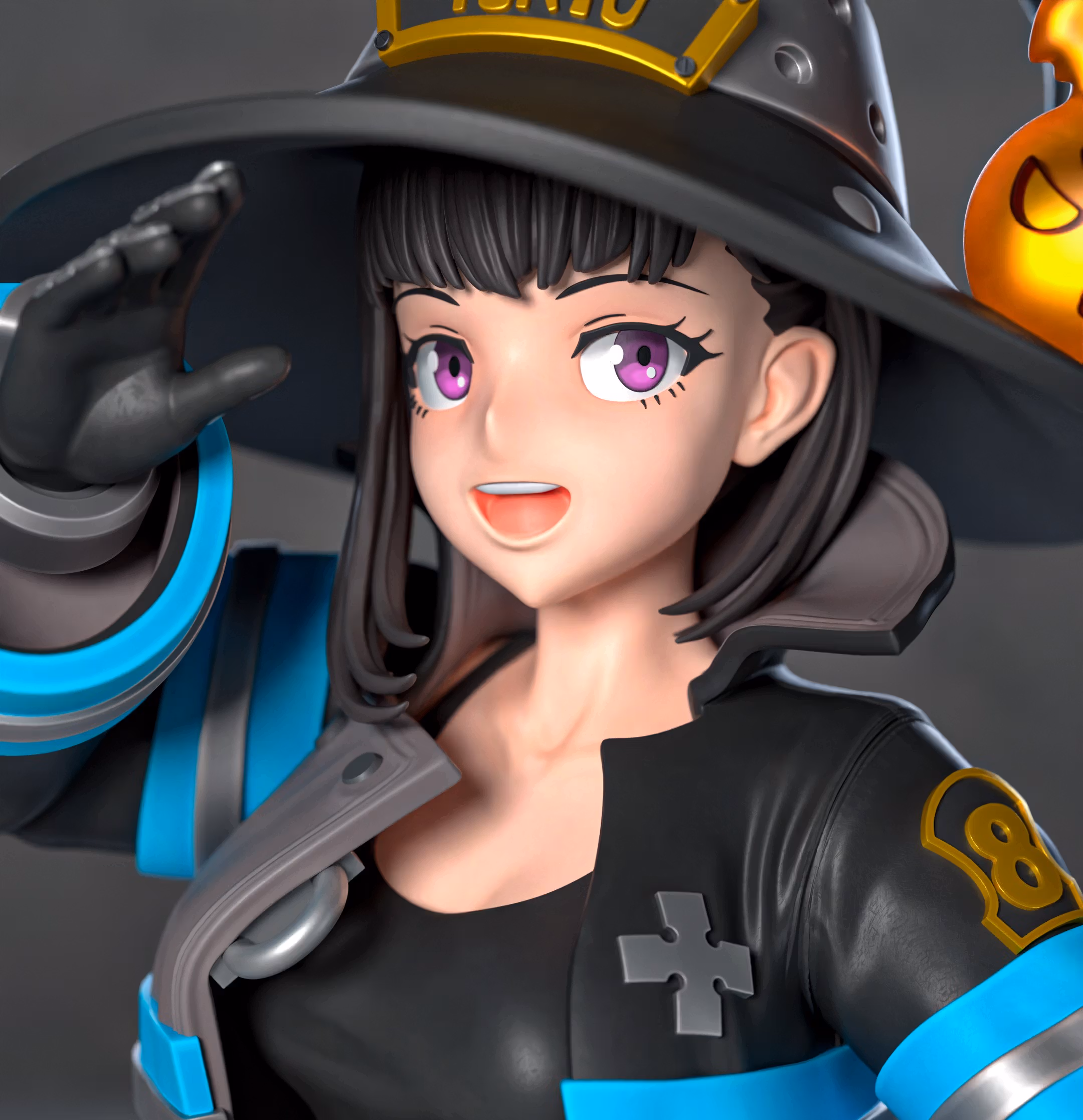 Oze Maki Statue | Fire Force Fan Art by Azerama SFW,NSFW 3d printed,3d printed statue,nsfw statue,Oze Maki statue,Fire Force statue
