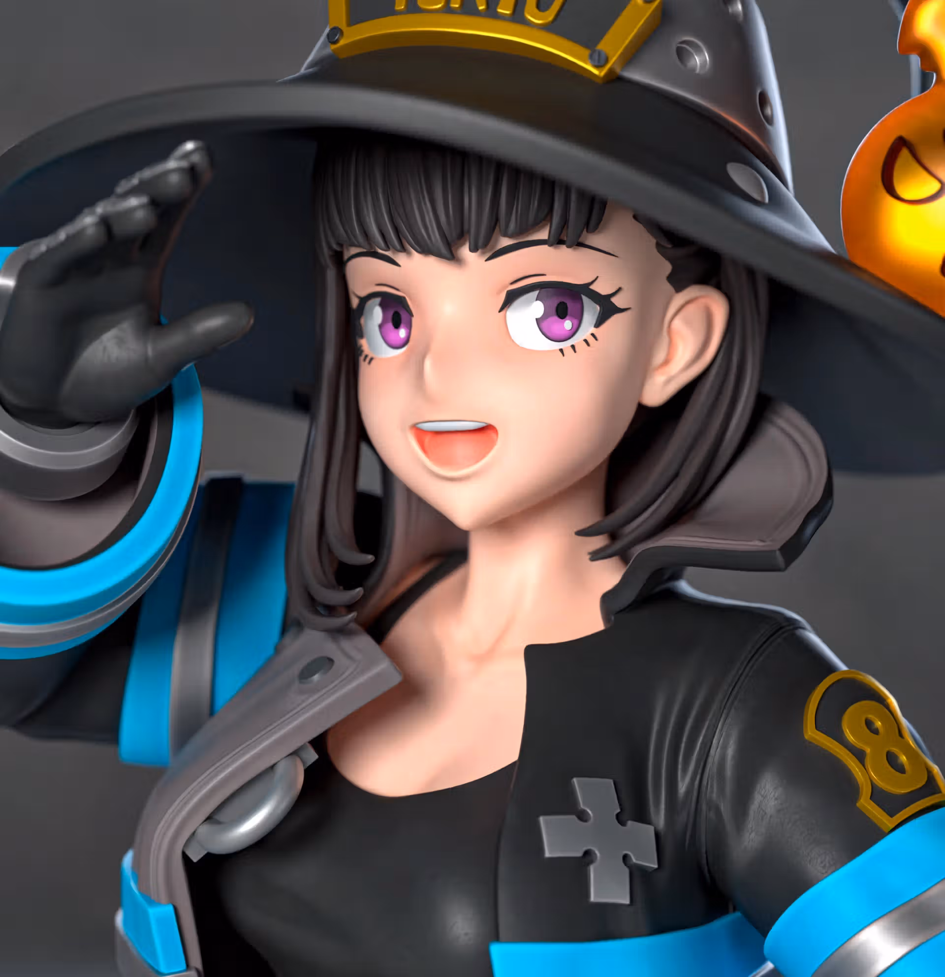 Oze Maki Statue | Fire Force Fan Art by Azerama SFW,NSFW 3d printed,3d printed statue,nsfw statue,Oze Maki statue,Fire Force statue