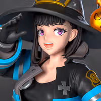 Oze Maki Statue | Fire Force Fan Art by Azerama SFW,NSFW 3d printed,3d printed statue,nsfw statue,Oze Maki statue,Fire Force statue