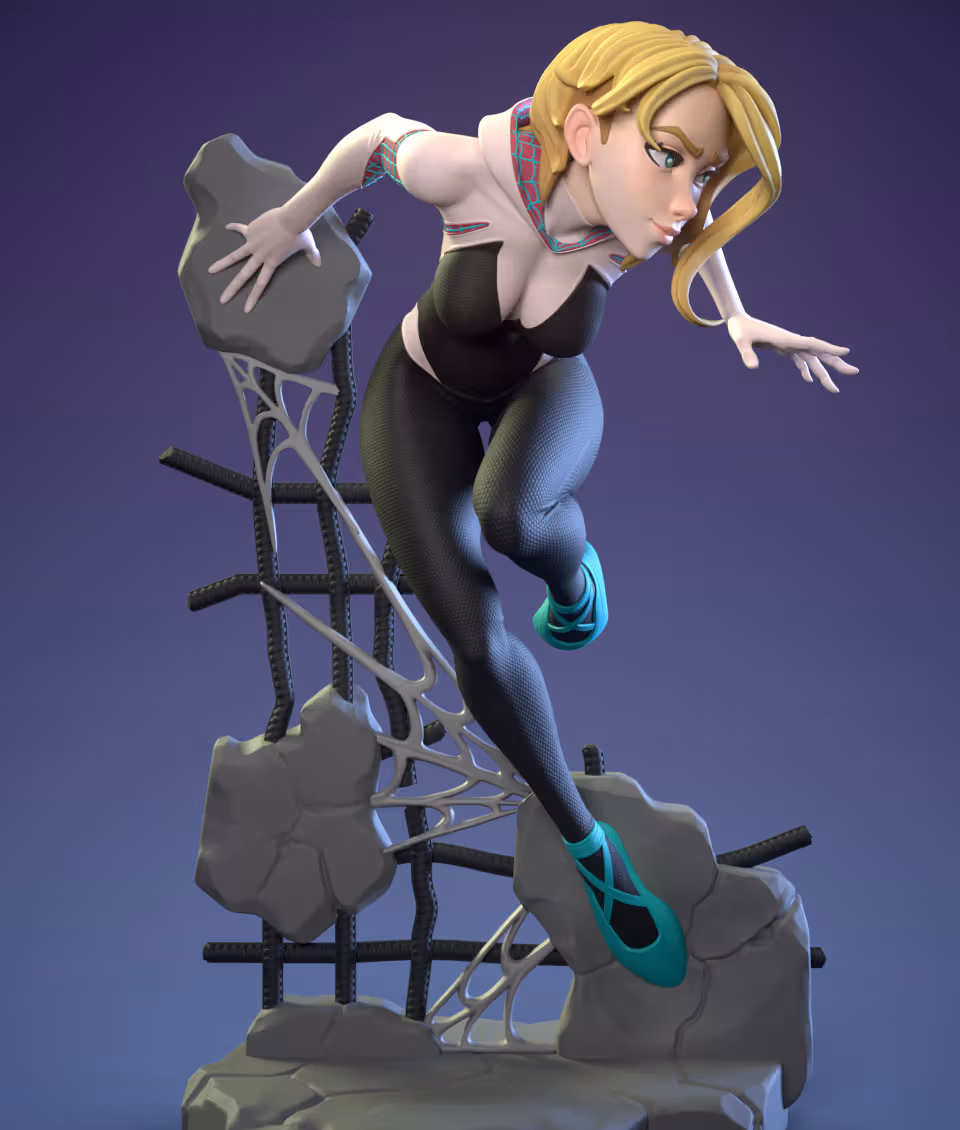 Spider Gwen Statue | Marvel Fanart von Dinamuuu3d SFW,NSFW 3d printed statue,3d printed,Spider Gwen Statue ,3d printed figure,nsfw statue,Marvel statue