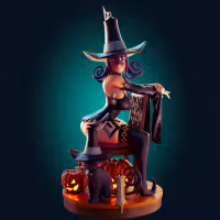 Statua Blair Witch | Soul Eater Fan art di Officer Rhu SFW,NSFW,Futa 3d printed,Blair Witch statue,futa statue,Soul Eater statue,furry statue,nsfw statue,futa figurines,futanari figurines,futanari statue