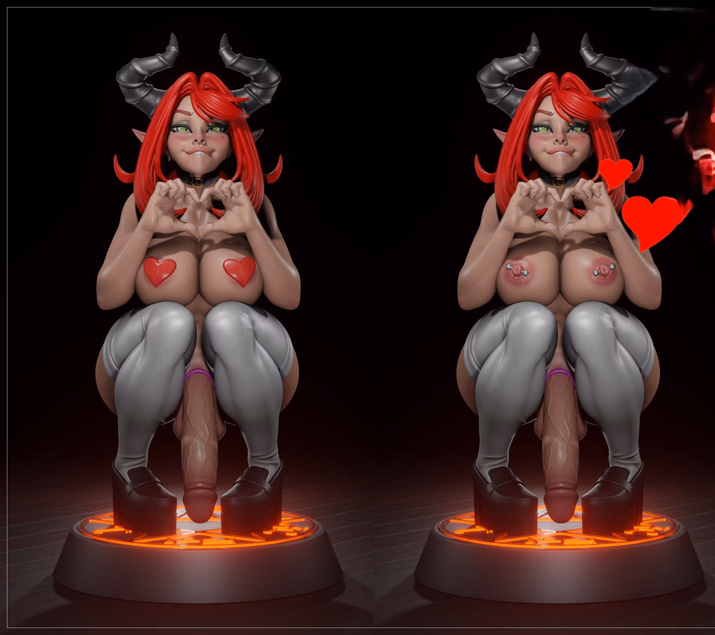 Ruby Succubus Statue | DnD Fanart von Digital Dark NSFW,Futa 3d printed statue,3d printed,nsfw statue,futa statue,futa figurines,futanari figurines,futanari statue,3d printed figure,Ruby Succubus Statue,dnd statue