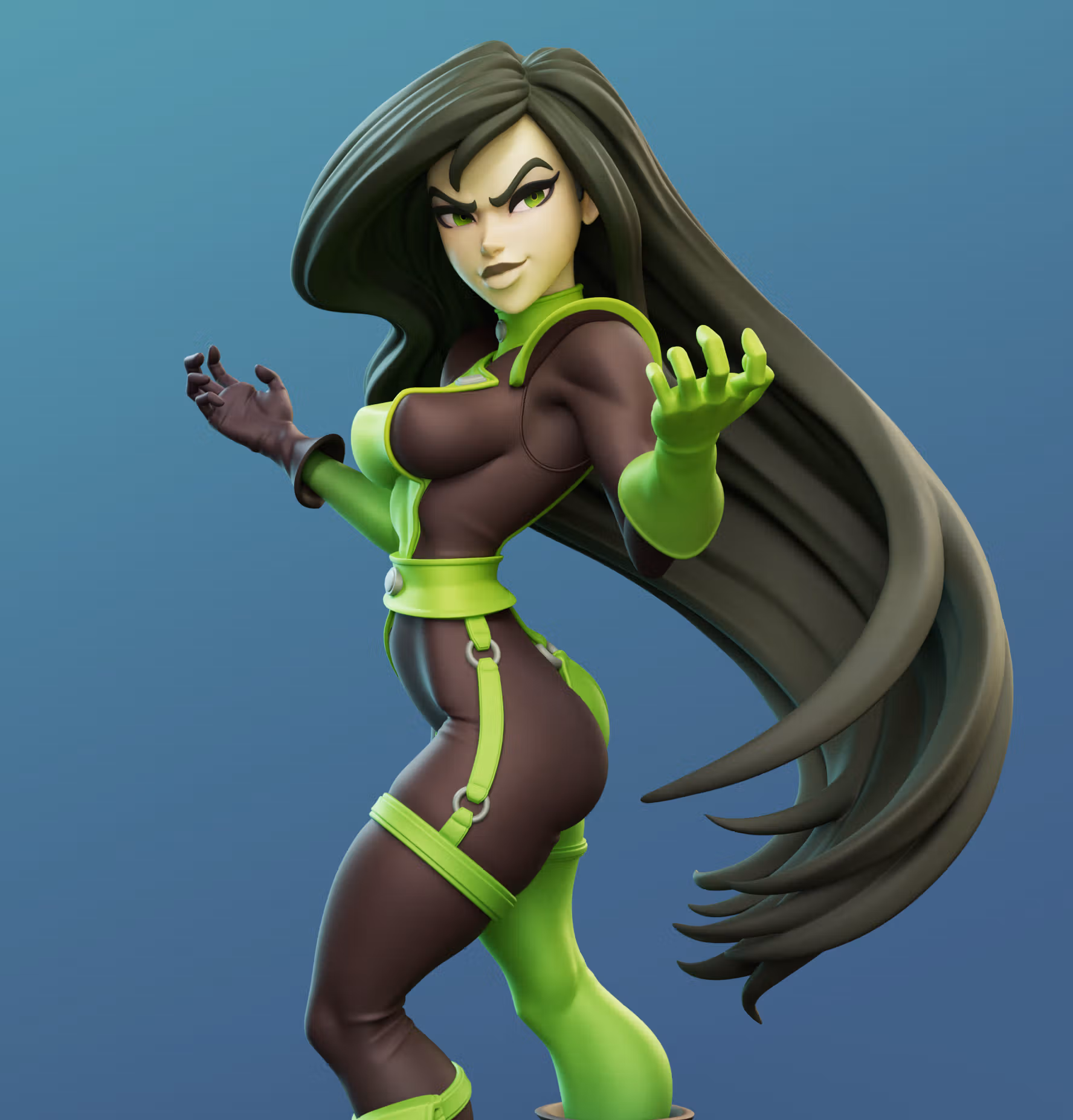 Statue Shego | Kim Possible Fan art par Dinamuuu3d SFW,NSFW 3d printed statue,3d printed,Kim Possible Statue ,3d printed figure,nsfw statue,Shego Statue 
