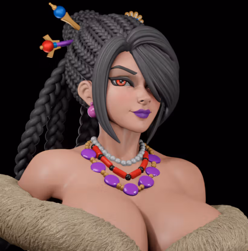 Lulu Statue | Final Fantasy Fan Art by Digital Dark SFW,NSFW,Futa 3d printed statue,3d printed,nsfw statue,futa statue,Lulu Statue,Final Fantasy Statue,futa figurines,futanari figurines,futanari statue