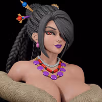 Lulu Statue | Final Fantasy Fan Art by Digital Dark SFW,NSFW,Futa 3d printed statue,3d printed,nsfw statue,futa statue,Lulu Statue,Final Fantasy Statue,futa figurines,futanari figurines,futanari statue