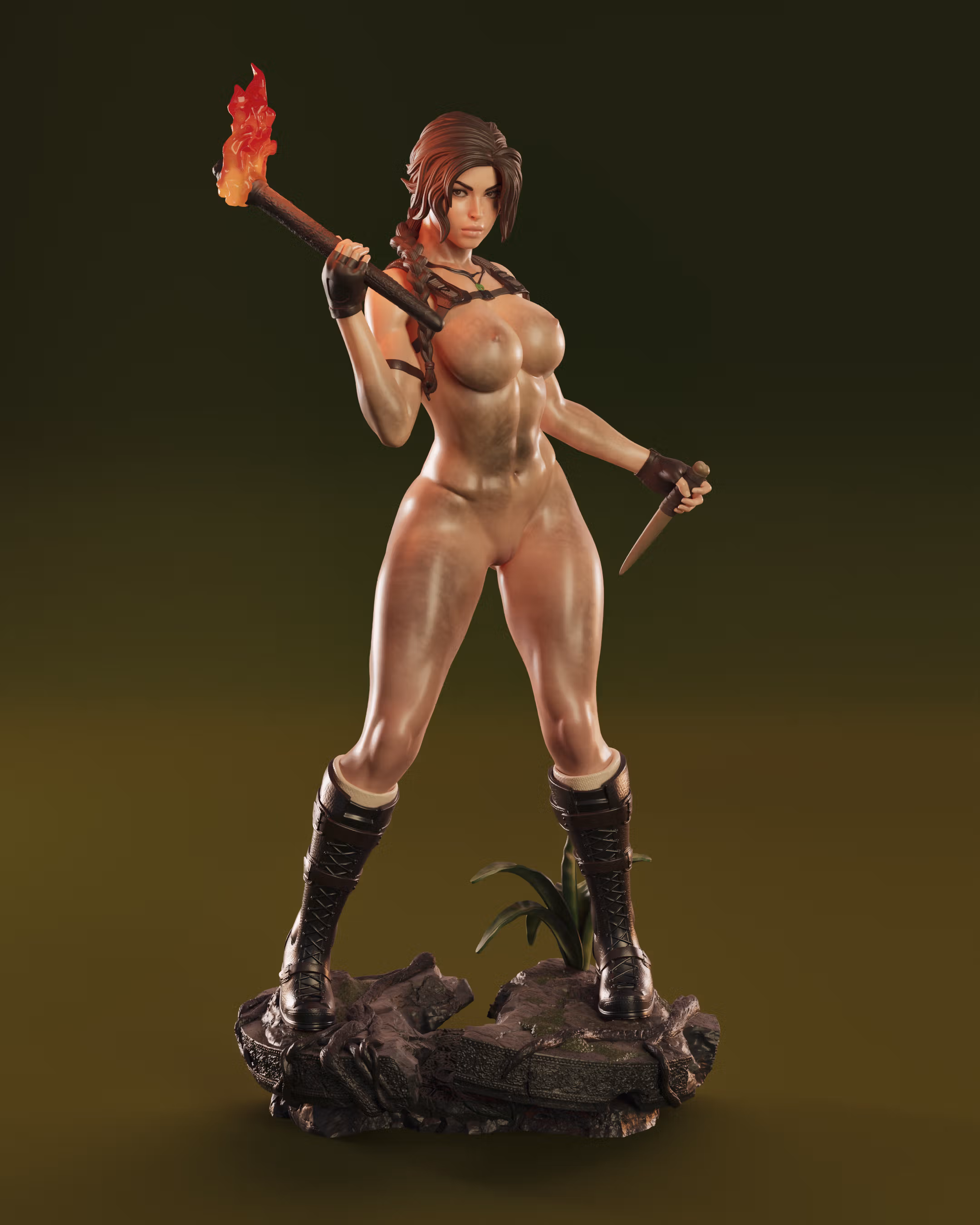 Statua Lara Croft | Tomb Raider Fan art di Abe3D SFW,NSFW 3d printed statue,nsfw statue,Lara Croft statue,Tomb Raider statue,3d printed figure,3d printed