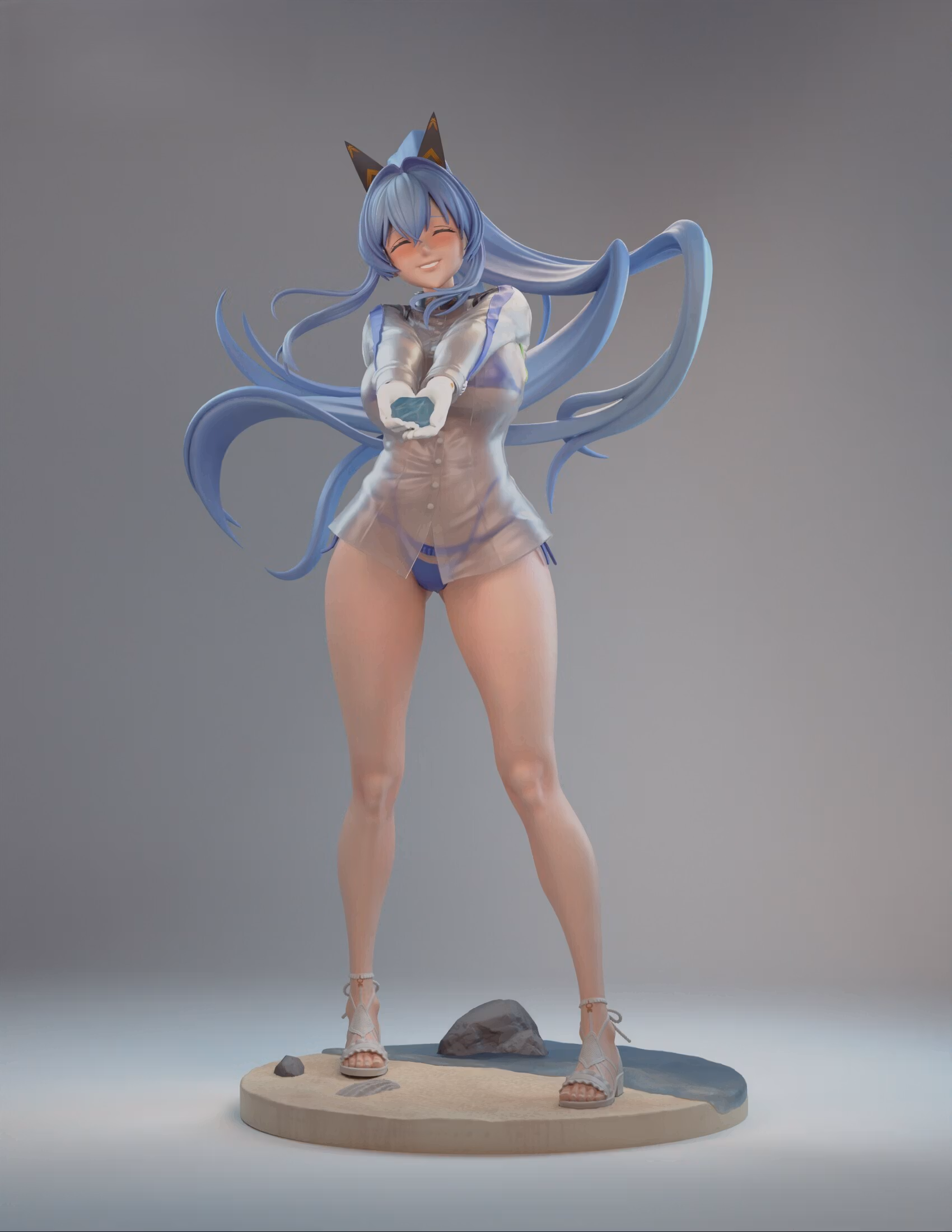 Helm Statue | NIKKE Fan Art by Rubim SFW 3d printed statue,Helm statue,NIKKE statue,3d printed figure,3d printed