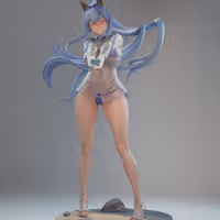Helm Statue | NIKKE Fan Art by Rubim SFW 3d printed statue,Helm statue,NIKKE statue,3d printed figure,3d printed