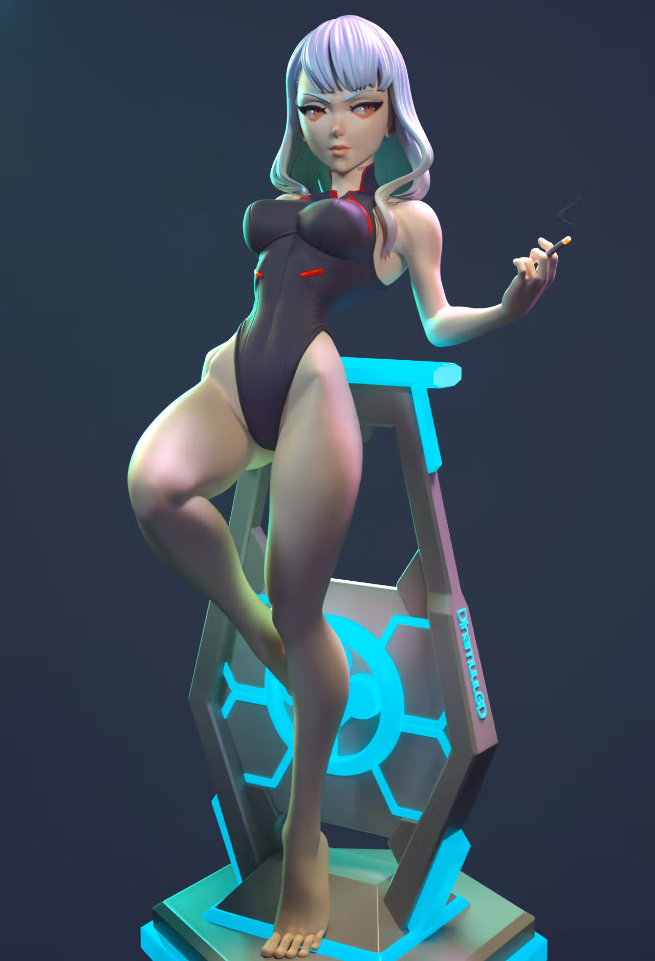 Lucy Statue | Cyberpunk Edgerunners Fanart von Dinamuuu3d SFW,NSFW 3d printed statue,3d printed,Lucy Statue ,3d printed figure,nsfw statue,Cyberpunk Edgerunners statue