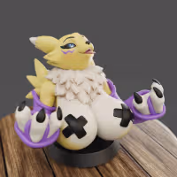 Renamon Phone Holder Statue | Digimon by Anyonensfw SFW,NSFW 3d printed statue,3d printed,Renamon Phone Holder ,Digimon statue,nsfw statue,3d printed figure
