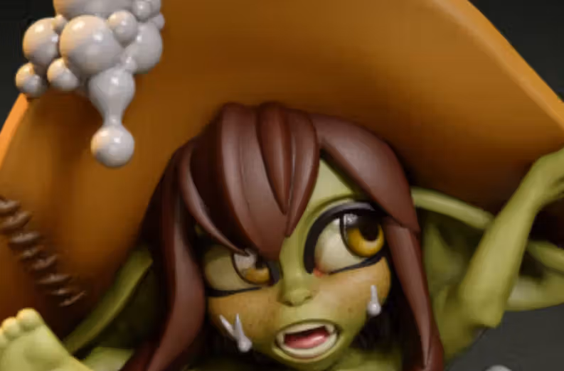 Bath Time Goblin Girl Miniature | DnD Fan Art by Jigglystix NSFW 3d printed,miniature,dnd miniature,Bath Time Goblin Girl,3d printed miniature,nsfw miniature